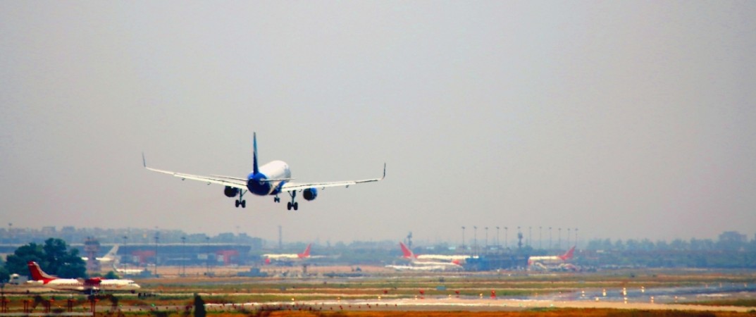 Flight taking off from Airport Airport