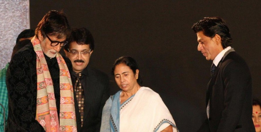 Amitabh Bachchan, Mamta Banerjee and Shah Rukh Khan at the 2014's KIFF Amitabh Bachchan, Mamta Banerjee and Shah Rukh Khan at the 2014's KIFF