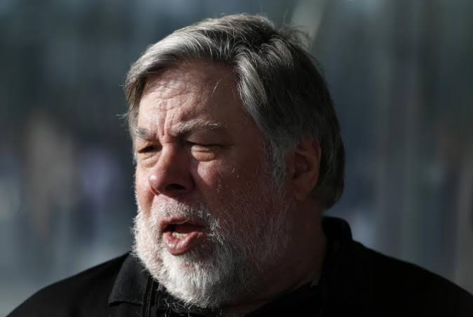 Steve Wozniak, co-founder of Apple, talks to people during a launch event in Cupertino, California, US, September 12, 2017. Steve Wozniak
