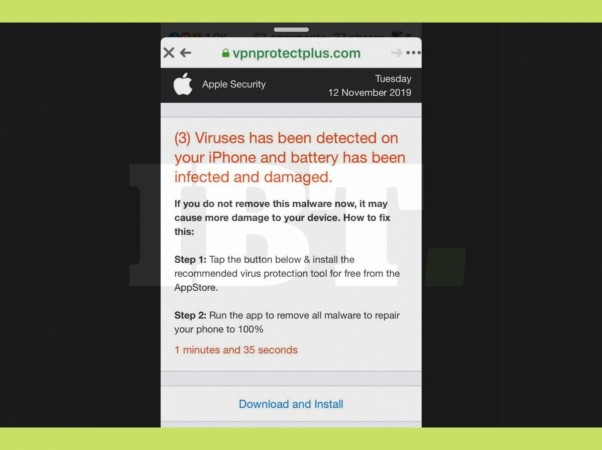 apple virus scan warning