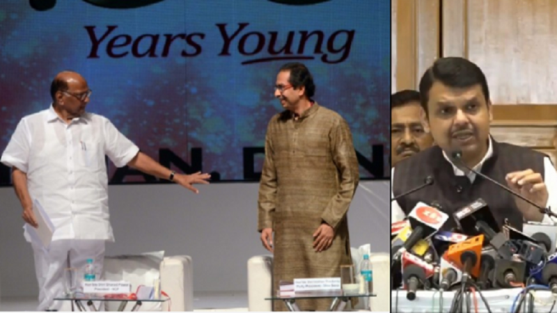 The BJP emerged as the single largest party as it won 105 seats, and along with Shiv Sena was in a comfortable position to form the government. However, Shiv Sena with 56 members refused to join the BJP in forming a government, insisting on rotation of Chief Ministership. shiv sena bjp ncp