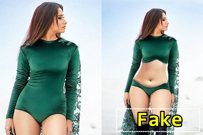 Fake Busted: Tamannaah Bhatia is not wearing two-piece bikini. Tamannaah Bhatia in Bikini?