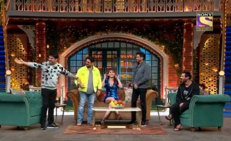 Kapil Sharma, Arshad Warsi, Urvashi Rautela, Anil Kapoor, John Abraham on The Kapil Sharma Show Kapil Sharma, Arshad Warsi, Urvashi Rautela, Anil Kapoor, John Abraham