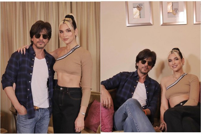 Shah Rukh Khan with singer Dua Lipa Shah Rukh Khan with singer Dua Lipa