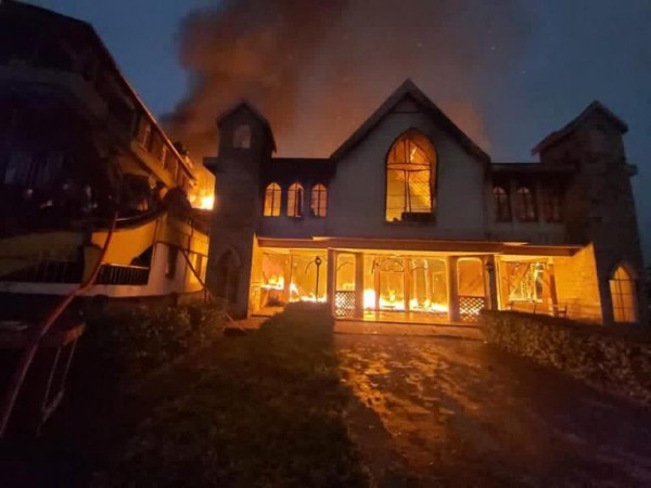 Meghalaya Church fire James Sangma