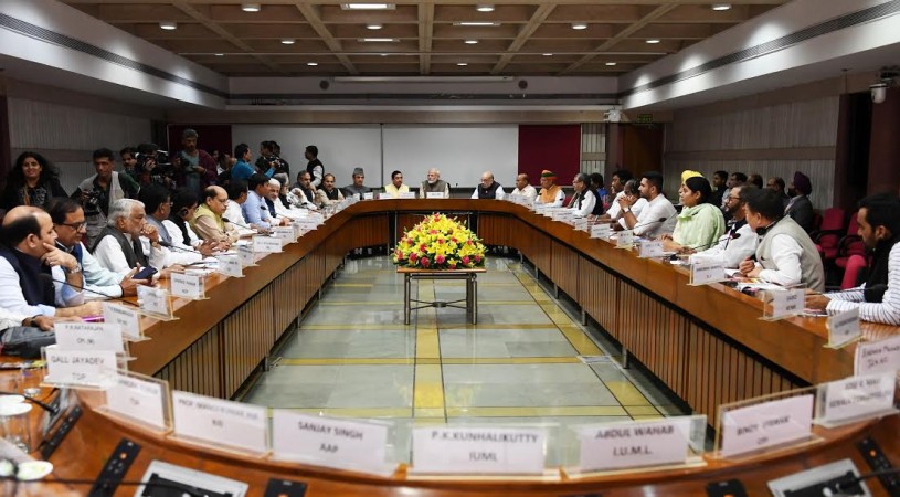 All-party meet before the winter session of the parliament (Image: Twitter) All-party meet