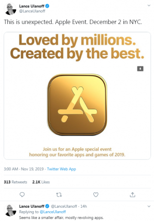 Apple Special Event 2019 for best apps and games to be held in December