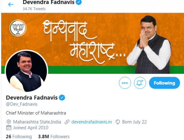 Devendra Fadnavis twitter