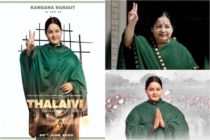 Kangana Ranaut's first look as Jayalalithaa in Thalaivi Kangana Ranaut's first look as Jayalalithaa in Thalaivi