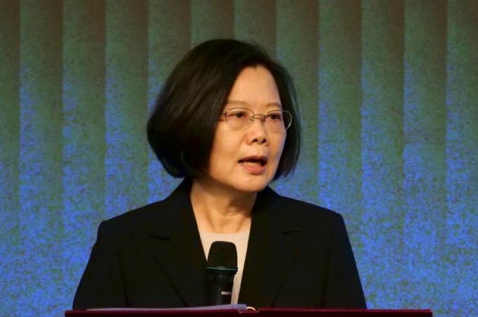 Taiwan's President Tsai Ing-wen speaks to members of the American Chamber of Commerce at their annual general meeting in Taipei, Taiwan November 19, 2019. Taiwan President