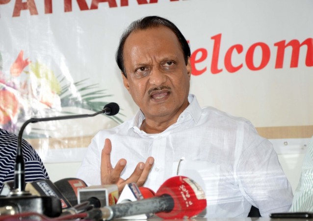 Nationalist Congress Party (NCP) leader Ajit Pawar addresses a press conference in Nagpur, on Oct 30, 2018. ajit pawar