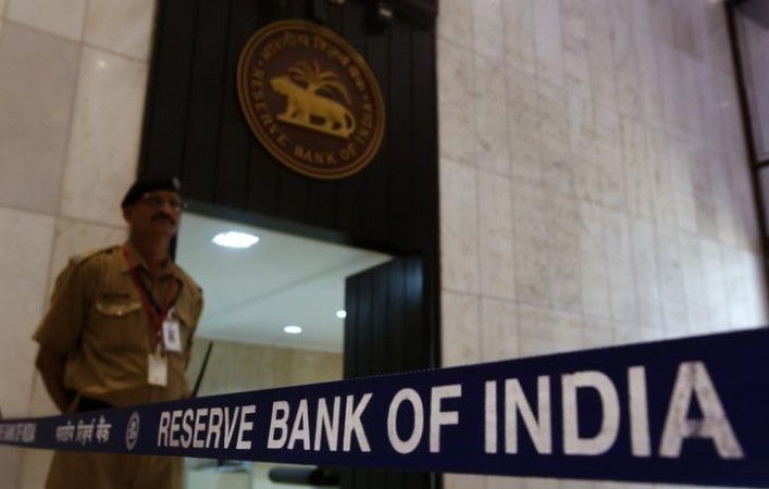 A security guard stands in the lobby of the Reserve Bank of India (RBI) headquarters in Mumbai Reserve Bank of India