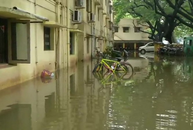 Water enters houses in Chennai after heavy rainfall. Tamil Nadu rains