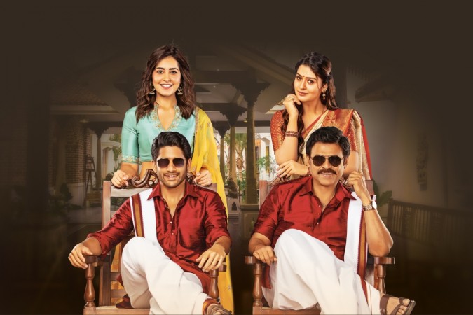 Still from Venky Mama. Venky Mama