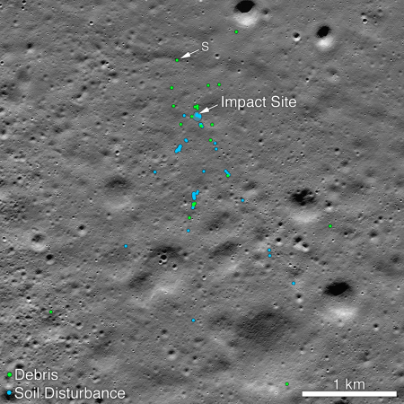 Mosaic impact of the landing site Vikram landing spot