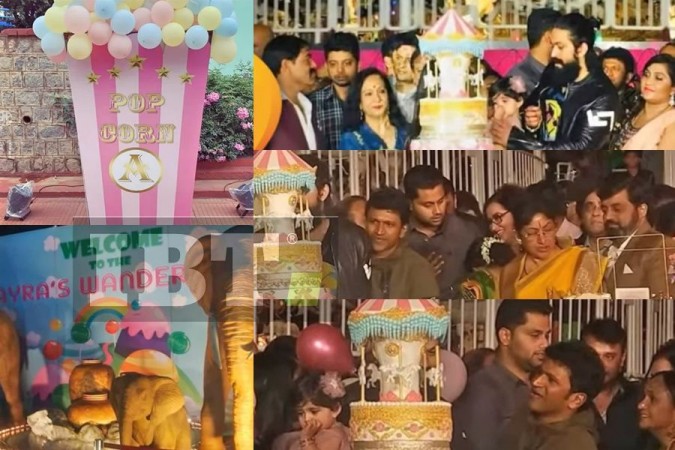 Yash and Radhika Pandit's daughter turns one. Yash's Daughter Ayra Birthday Pictures