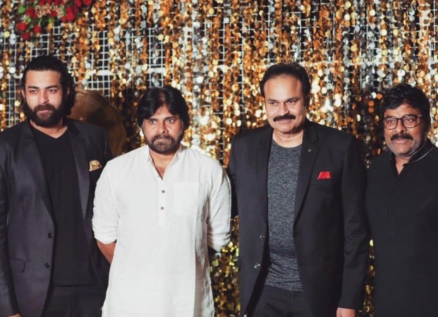 Varun Tej, Chiranjeevi, Nagababu and Pawan Kalyan Varun Tej, Chiranjeevi, Nagababu and Pawan Kalyan
