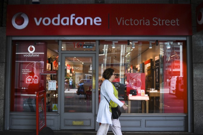 Vodafone store in London, Britain. Vodafone store