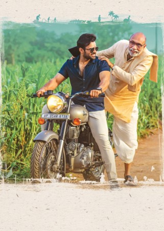 Sai Tej and Sathyaraj in Prati Roju Pandage. Prati Roju Pandage