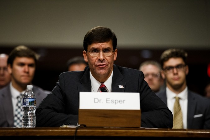 U.S. Secretary of Defense nominee Mark Esper attending a Senate Armed Services Committee confirmation hearing on Capitol Hill in Washington D.C Mark Esper