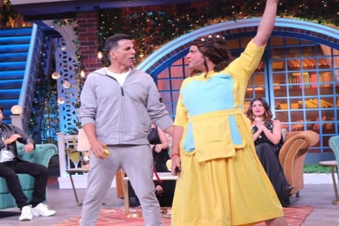 Akshay Kumar and Krushna Abhishek on The Kapil Sharma Show 2 Akshay Kumar and Krushna Abhishek