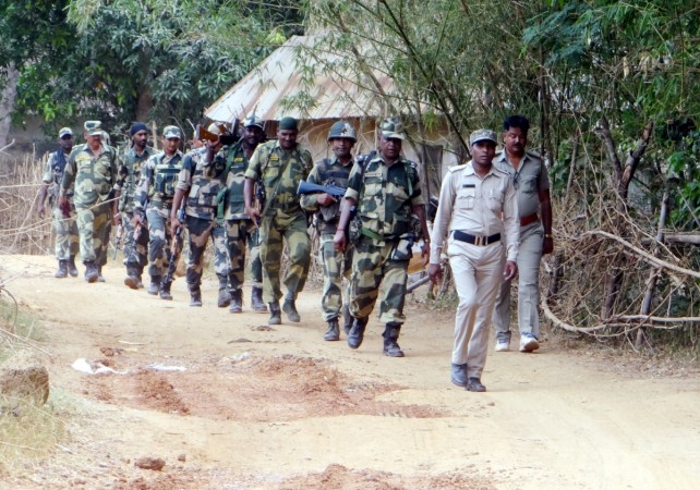 Police and CRPF personnel.