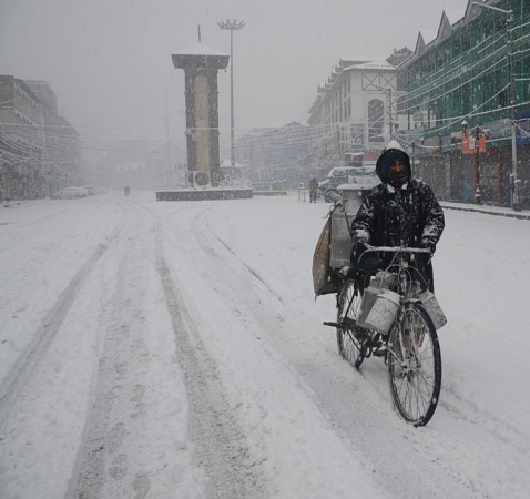 Jammu city registered a low of 8.2 degrees Celsius -- 2.4 notches below normal, a meteorological department official said. snowfall