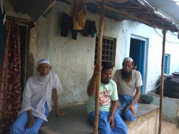 Refugees at a camp. IANS Some refugees at a camp.