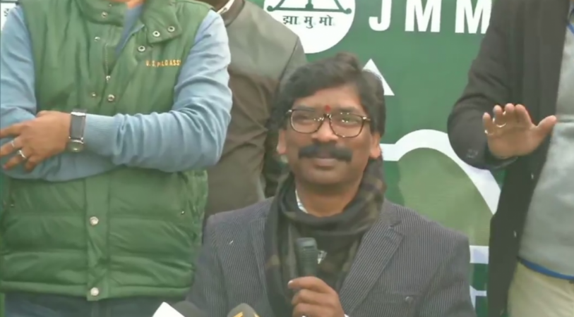 Hemant Soren of Jharkhand Mukti Morcha. hemant soren