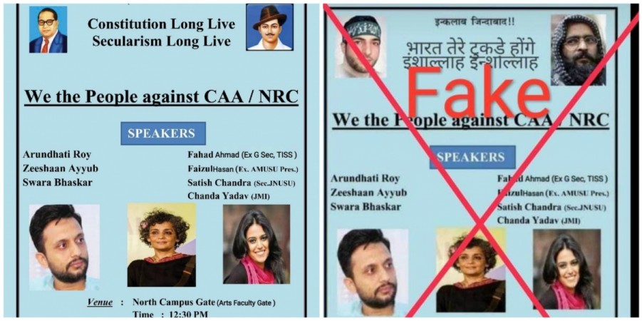 Poster of anti-CAA protest 'We the people against CAA/NRC' Fact Check