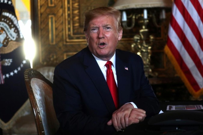 US President Donald Trump speaks to the media after participating in a video teleconference with members of the US military. Donald Trump