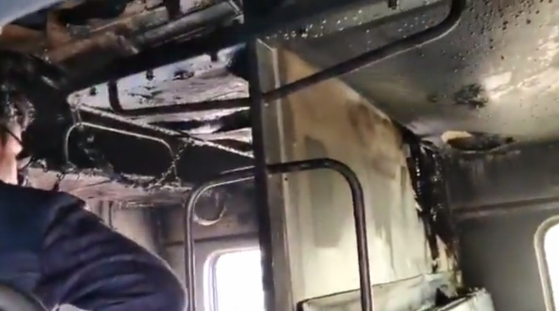 Stationary train catches fire in Chikkabanavara Train fire