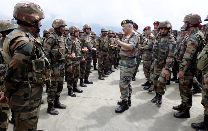 General Bipin Rawat interacts with soldiers in Jammu and Kashmir. Army chief Bipin Rawat
