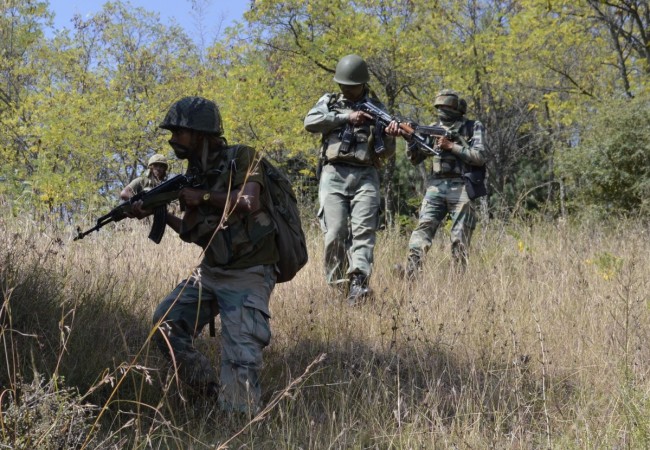 Soldiers in action during an encounter with militants on the Line of Control (LoC). J&K encounter