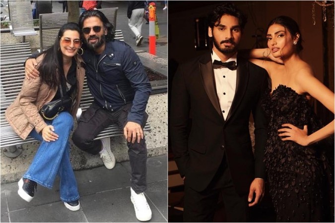 Suniel Shetty, wife Mana, Ahan Shetty, Athiya Shetty Suniel Shetty, wife Mana, Ahan Shetty, Athiya Shetty
