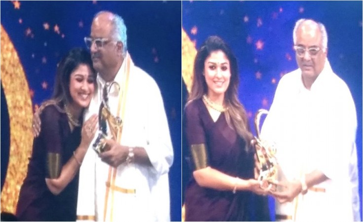 Boney Kapoor presented Sridevi Award for Inspiring Women of Indian Cinema to Nayanthara at the Zee Cine Awards Tamil 2020 Boney Kapoor presented Sridevi Award for Inspiring Women of Indian Cinema to Nayanthara at the Zee Cine Awards Tamil 2020