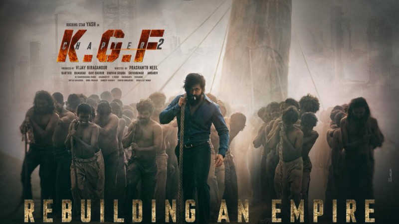 KGF 2 poster featuring Rocking Star Yash KGF 2, Yash