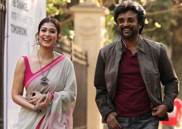 Rajinikanth and Nayanthara in Darbar. Rajinikanth with Nayanthara