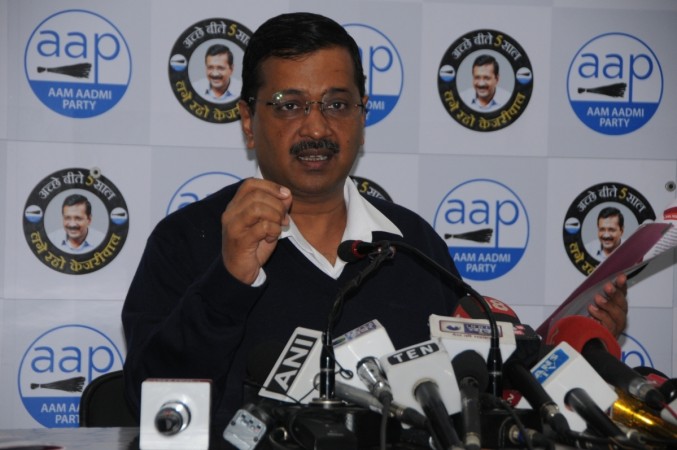 Delhi Chief Minister Arvind Kejriwal addresses a press conference. Arvind Kejriwal
