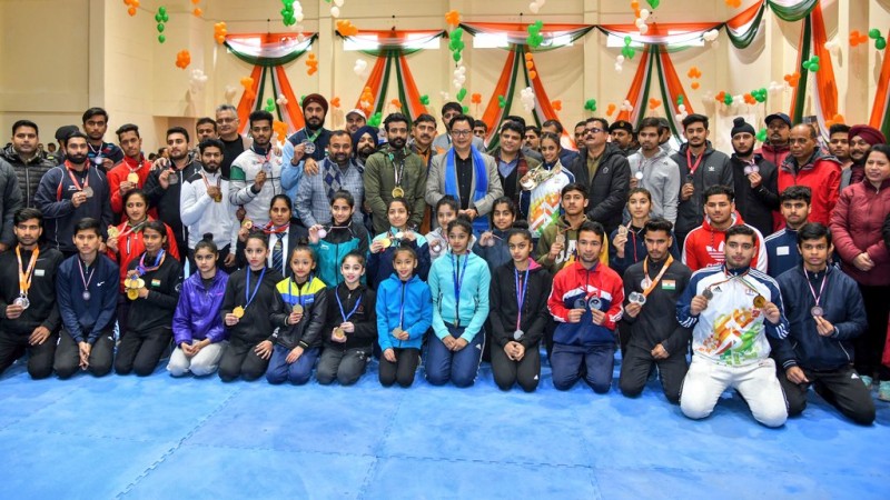 Kiren Rijiju during the inauguration of at the Indoor Sports Hall at Bhagwati Nagar, CFC at Chakroi and Sub-Centre at Mullochak. Kiren Rijiju