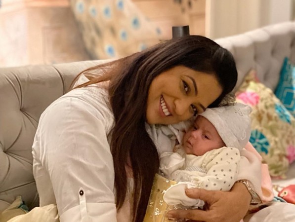 Richa Sharma cradles Kapil Sharma's baby daughter Anayra in her arms Richa Sharma