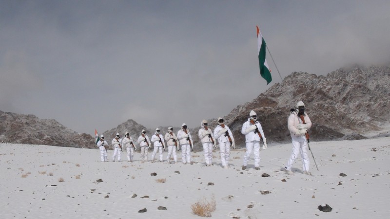 We salute our jawans for keeping India's national flag flying high. itbp personnel
