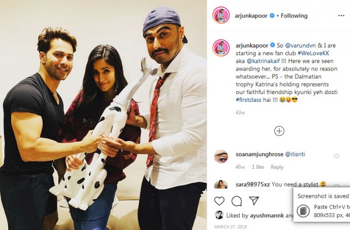 Varun Dhawan, Katrina Kaif, Arjun Kapoor