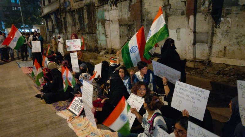 Women protest in Mumbai. Mumbai CAA protests