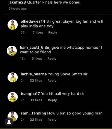 The Instagram chat that has landed these cricketers in trouble Australian under-19 team