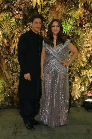 Shah Rukh Khan and Gauri at Armaan and Anisa's reception Shah Rukh Khan and Gauri Khan