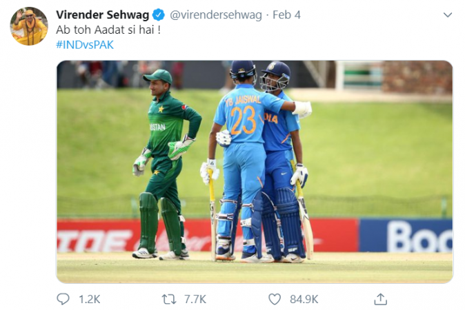 Sehwag's tweet after India's victory in Under-19 World Cup Virender Sehwag