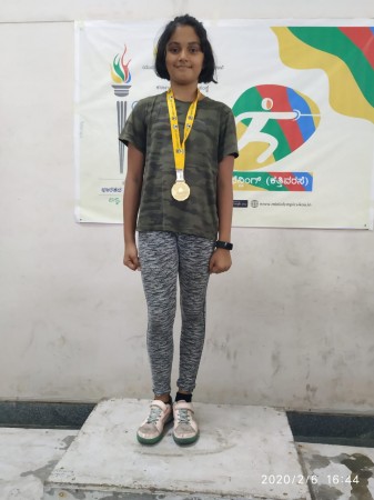 Sejal Gulia with her gold medal Sejal Gulia