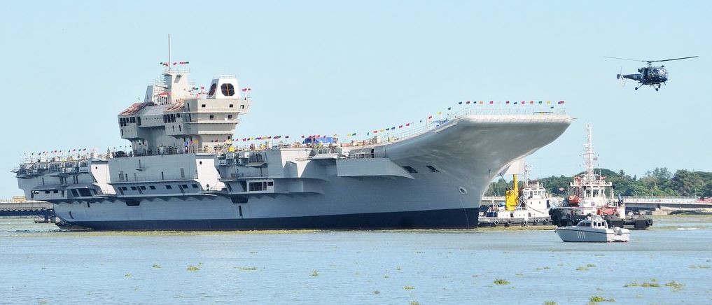 India is building its first indigenous aircraft carrier in Cochin. INS Vikrant in construction
