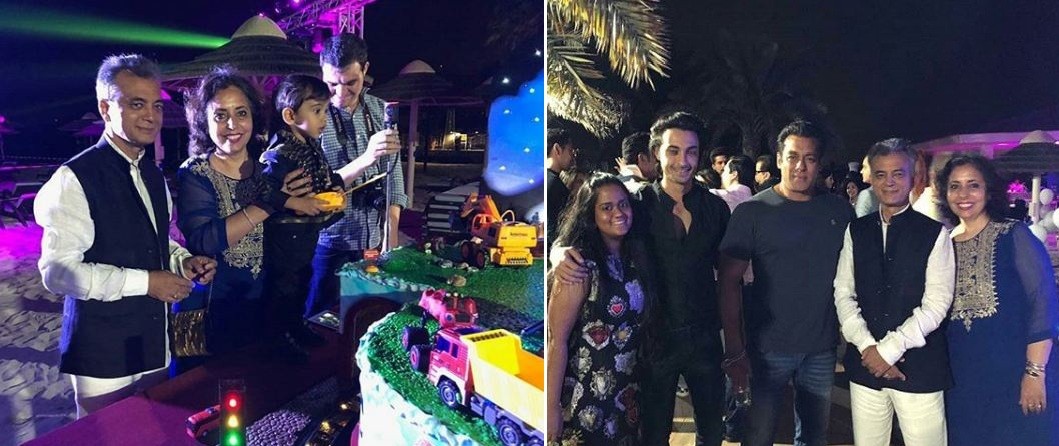 Family members at Salman Khan's nephew Ahil's 2nd birthday Salman Khan's nephew Ahil's 2nd birthday